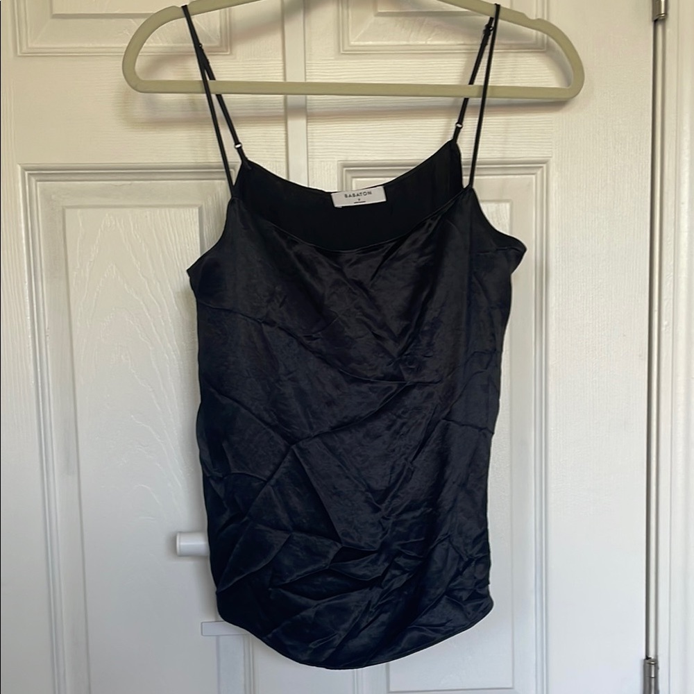 Aritzia Black Satin Camisole